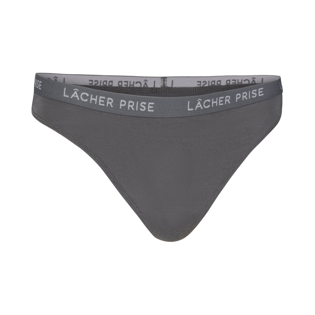 Grey Women Thongs by Lâcher Prise Apparel