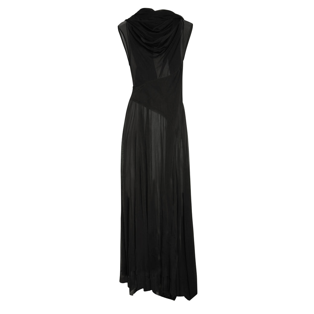 Long black sheer gown by Lâcher Prise Apparel