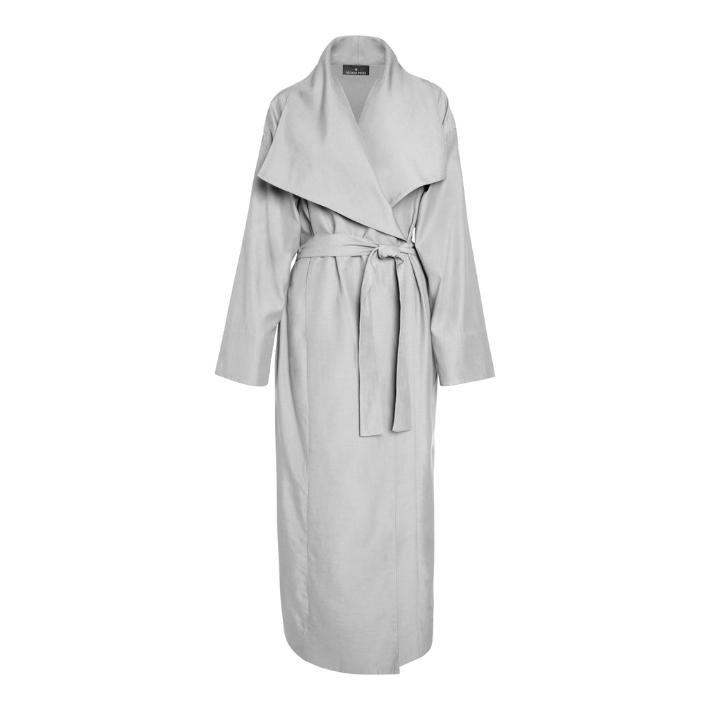 Lâcher Prise gender neutral grey trench coat for men and women