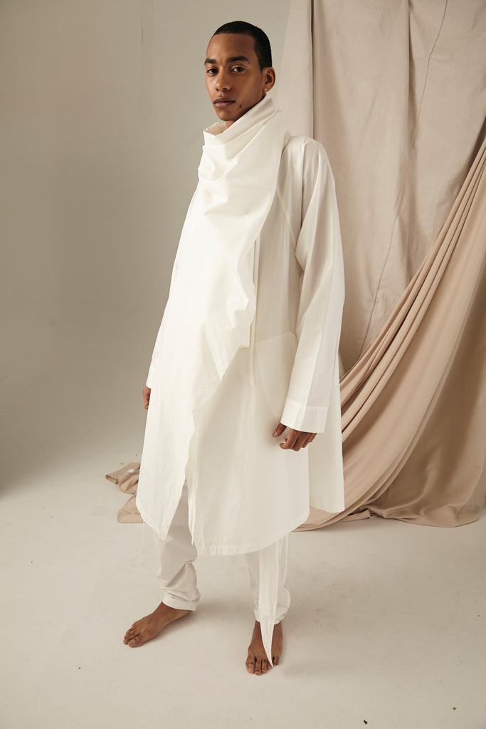 Men Plus Size White Robe Robe by Lacher Prise Apparel